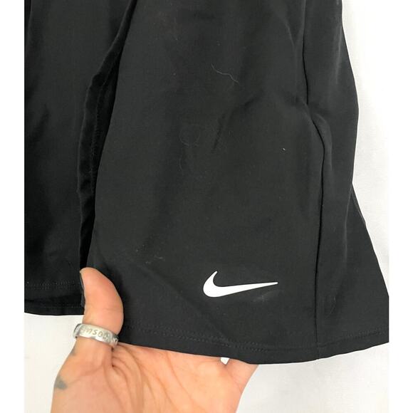 NEW Nike Solid Board Skirt 1X Black Swimsuit Bottoms Zip Pocket Side Slit Active - Picture 4 of 12